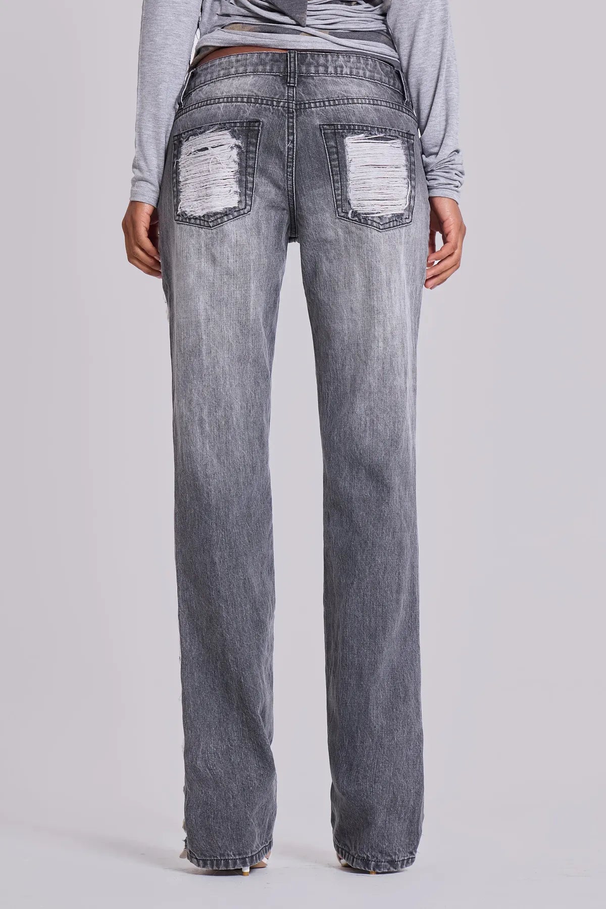 Zain Shredded Bootcut Jeans