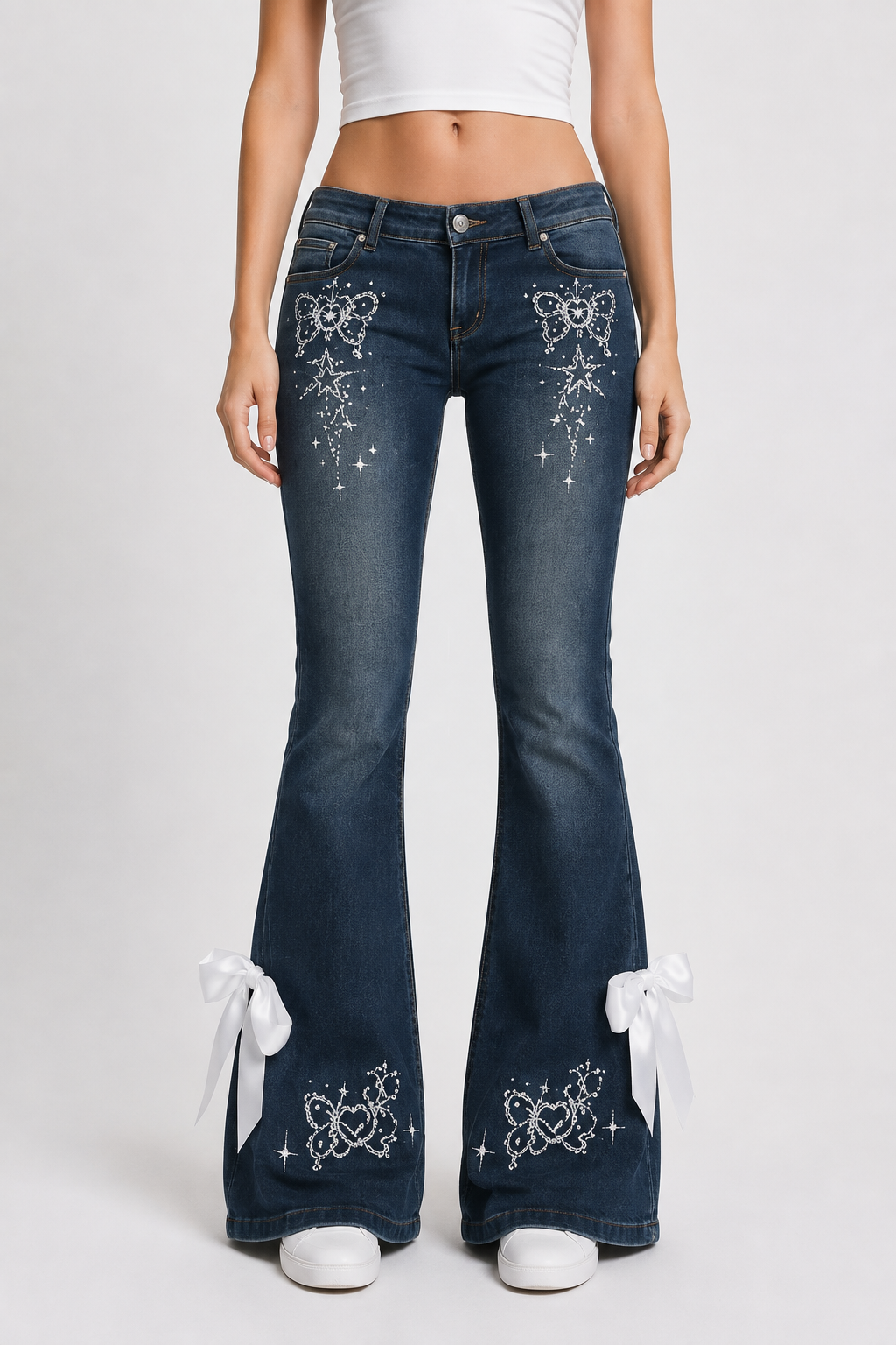 Starlight Bow Flare Jeans
