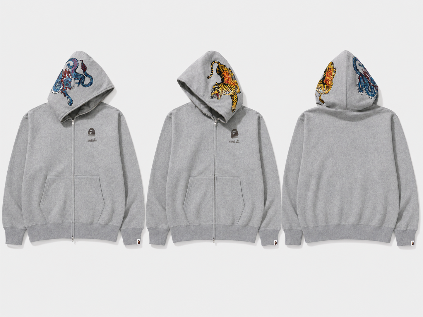 Tiger And Dragon Relaxed Fit Full Zip Hoodie
