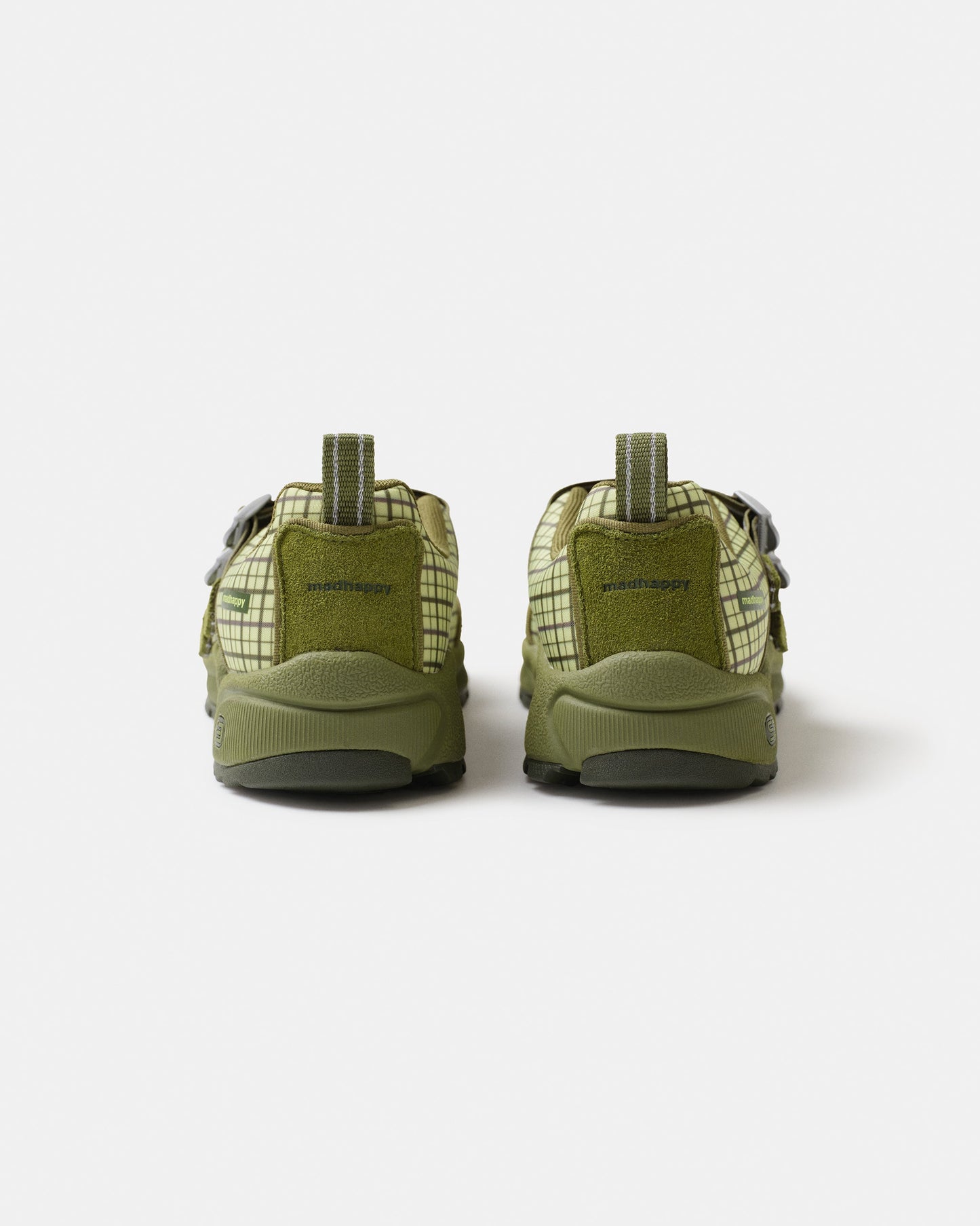 Olive Check Strap Shoes