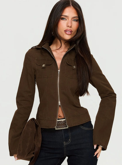 Kelehan Long Sleeve Zip Front Jacket