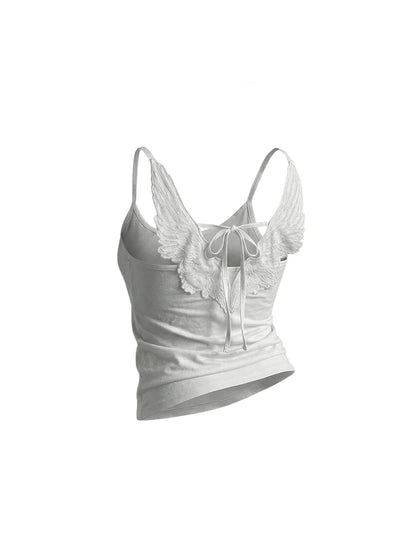 Angel Wings Lace-Up Camisole Top