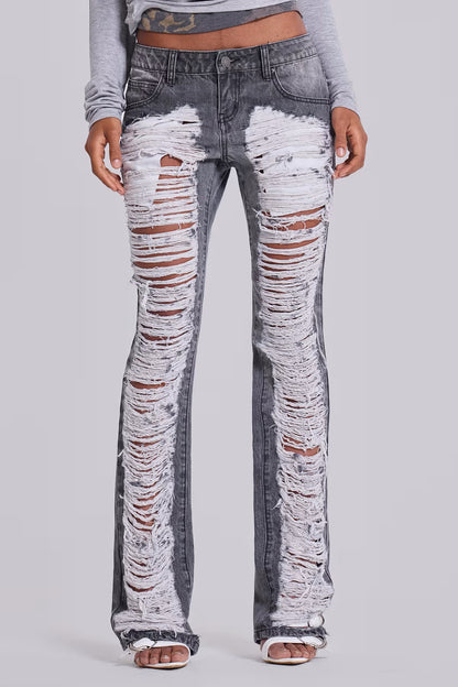 Zain Shredded Bootcut Jeans
