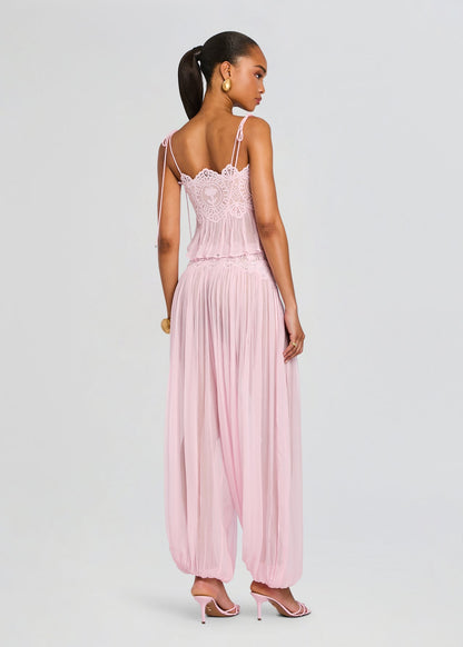 Luenie Chiffon Top And Pants Set
