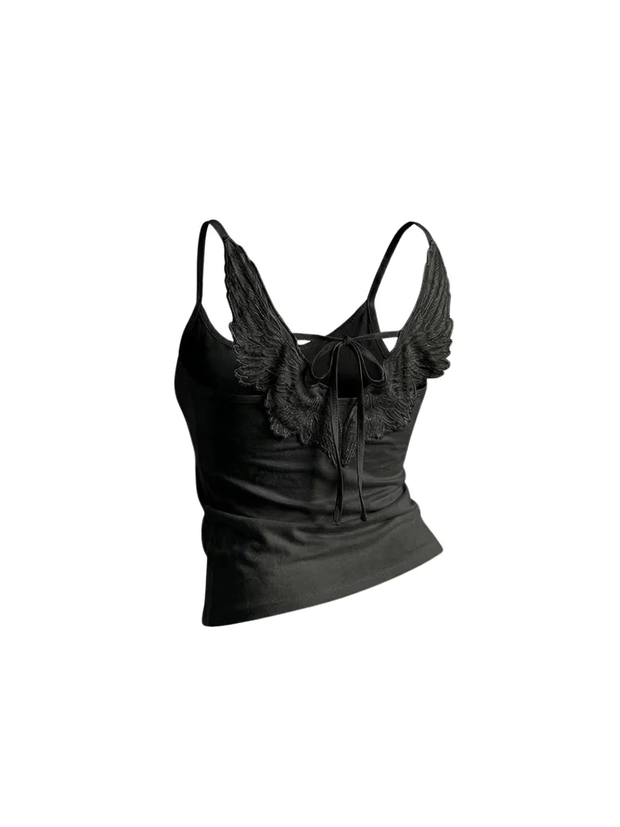 Angel Wings Lace-Up Camisole Top