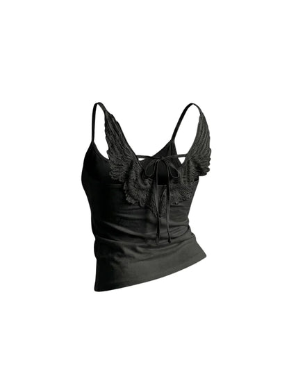 Angel Wings Lace-Up Camisole Top