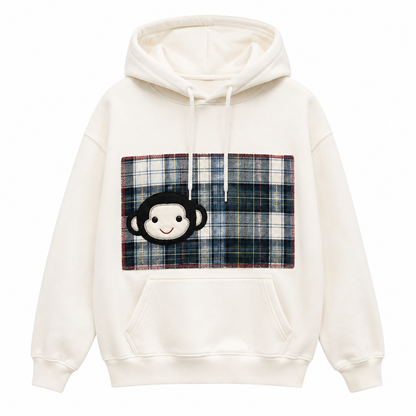 Monkey Check Hoodie
