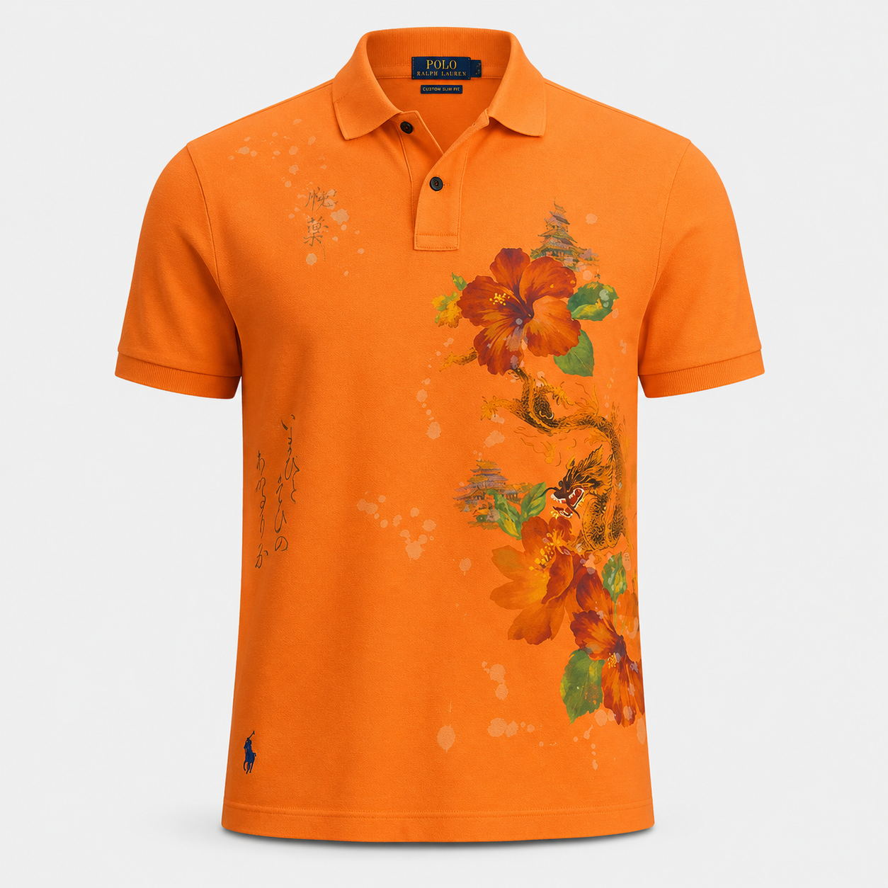 Ember Dragon Floral Polo