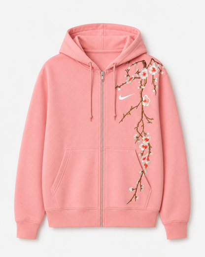Sakura Drift Zip Hoodie