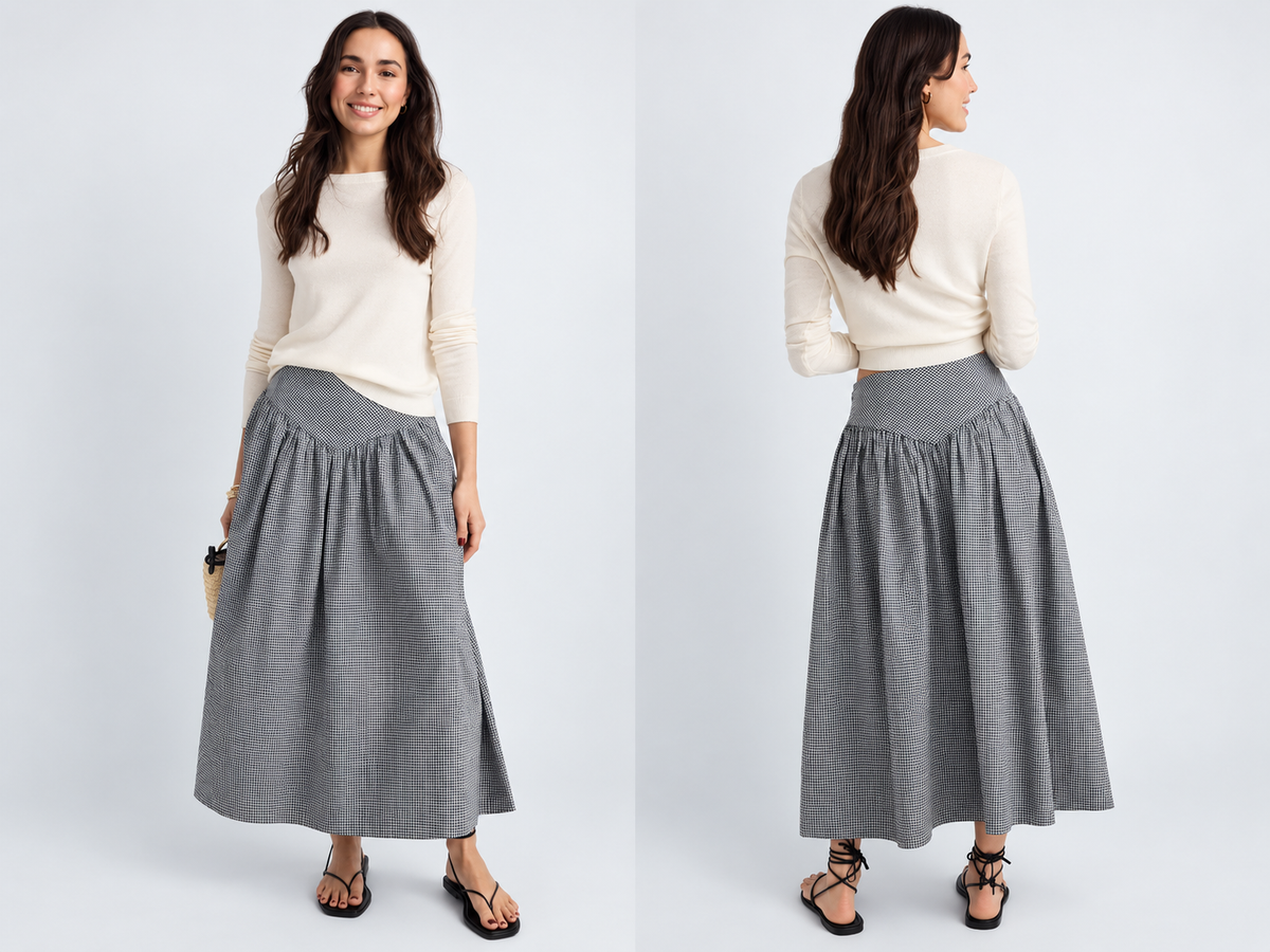 A-Line Poplin Skirt