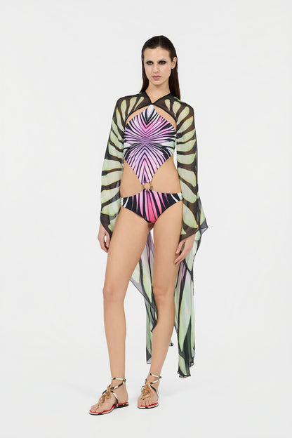 Ray Of Paradise Print One-Piece Swimsuit